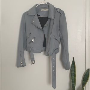 Suede blue/gray Zara jacket